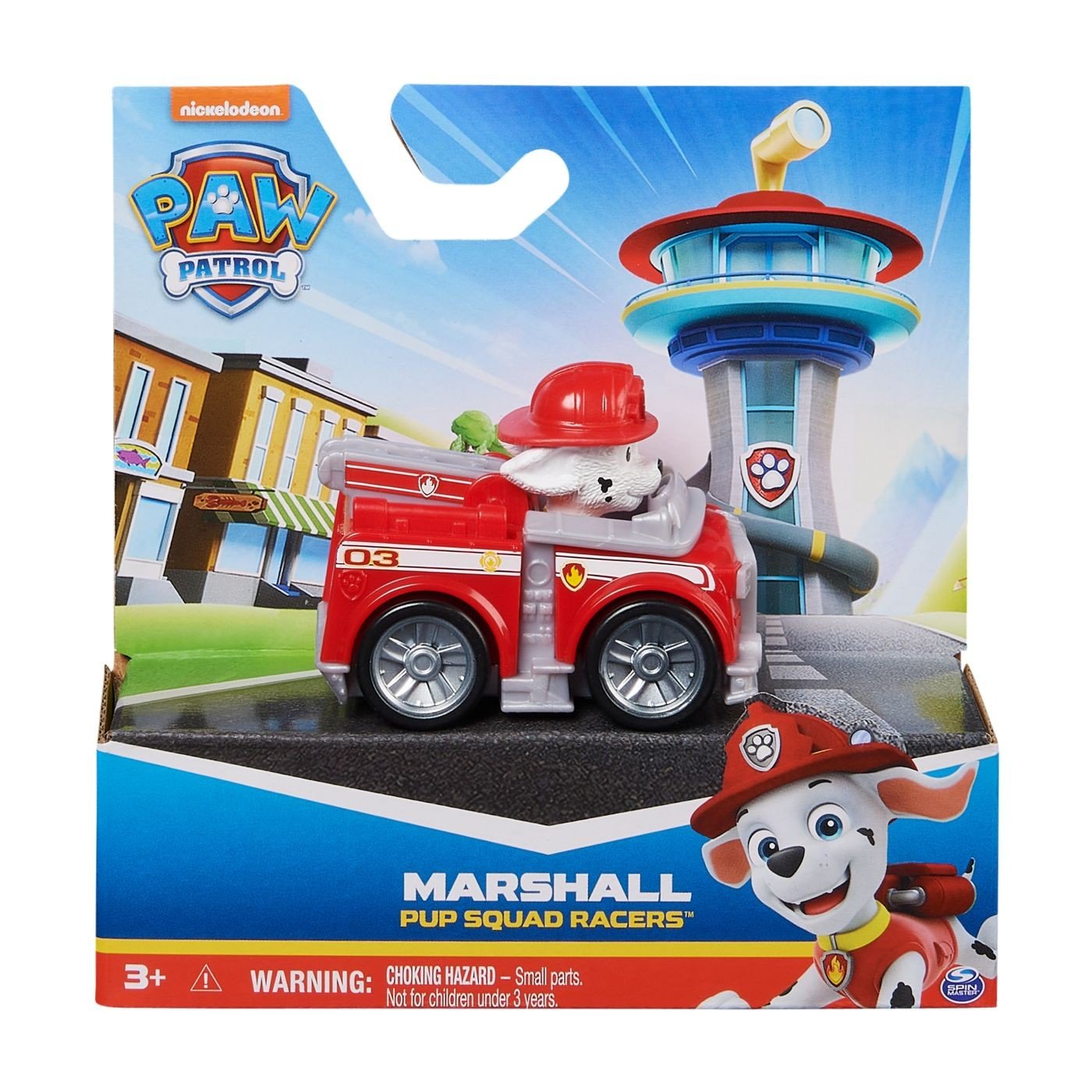 Patrula catelusilor pup squad racers vehicul cu figurina Marshall - Publisol.ro