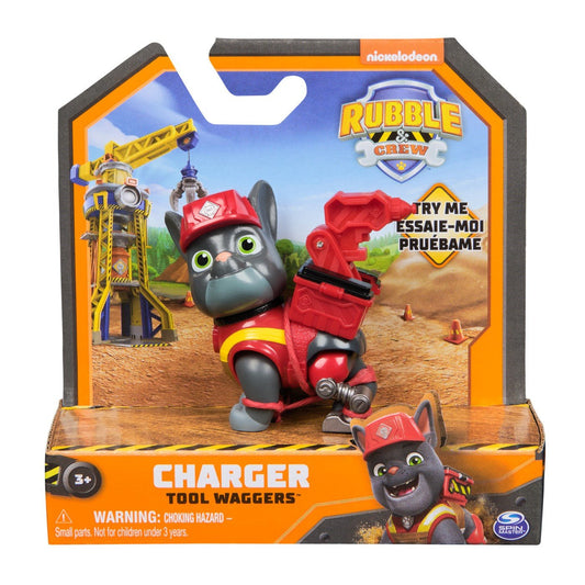 Patrula catelusilor rubble and crew figurina charger 5cm, Spin Master - Publisol.ro