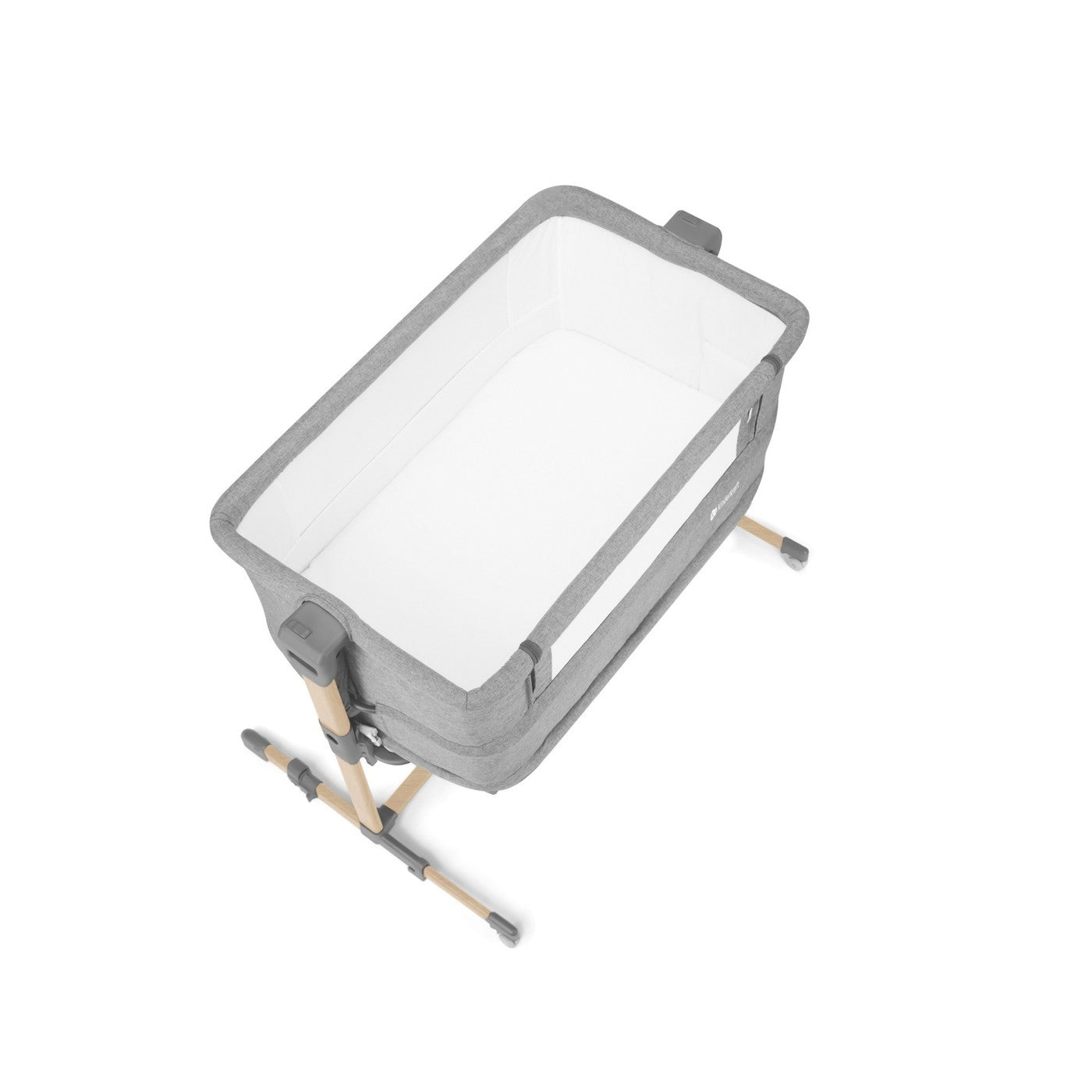 Patut bebe neste grow, gri deschis lemn - Publisol.ro