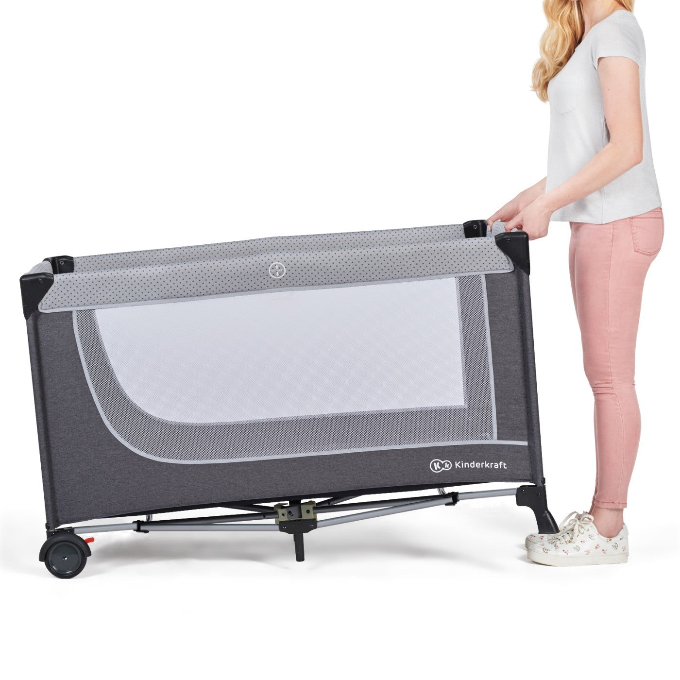 Patut de calatorie Kinderkraft leody, cu accesorii, grey - Publisol.ro