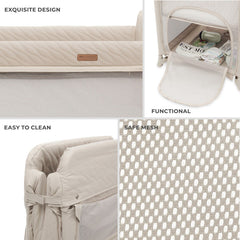 Patut de calatorie Kinderkraft moon dream, beige - Publisol.ro