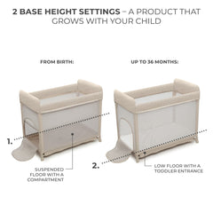 Patut de calatorie Kinderkraft moon dream, beige - Publisol.ro