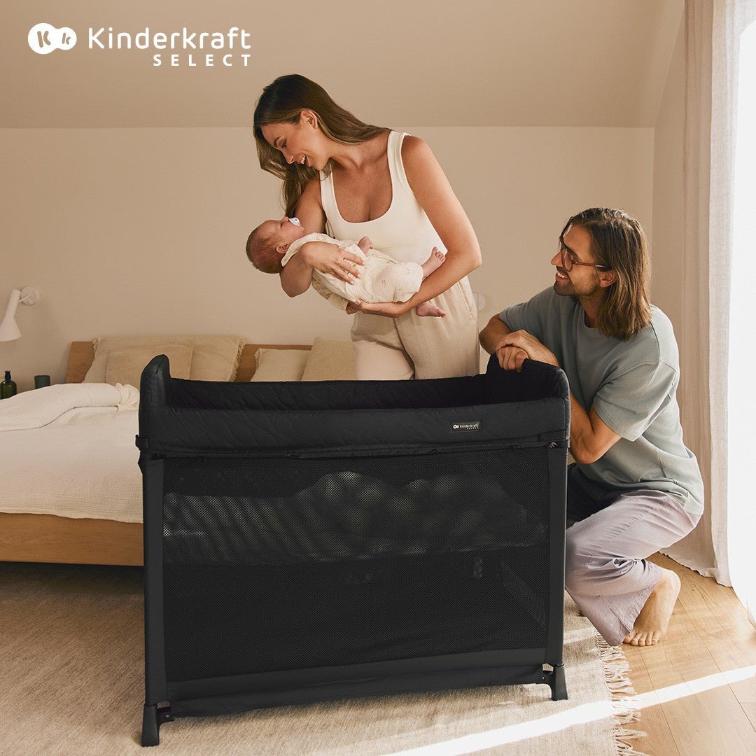 Patut de calatorie Kinderkraft moon dream, black - Publisol.ro