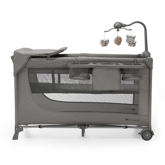 Patut travel Kinderkraft joy2, cu accesorii, dark grey - Publisol.ro