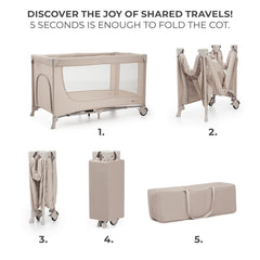 Patut travel Kinderkraft joy2, fara accesorii, beige - Publisol.ro