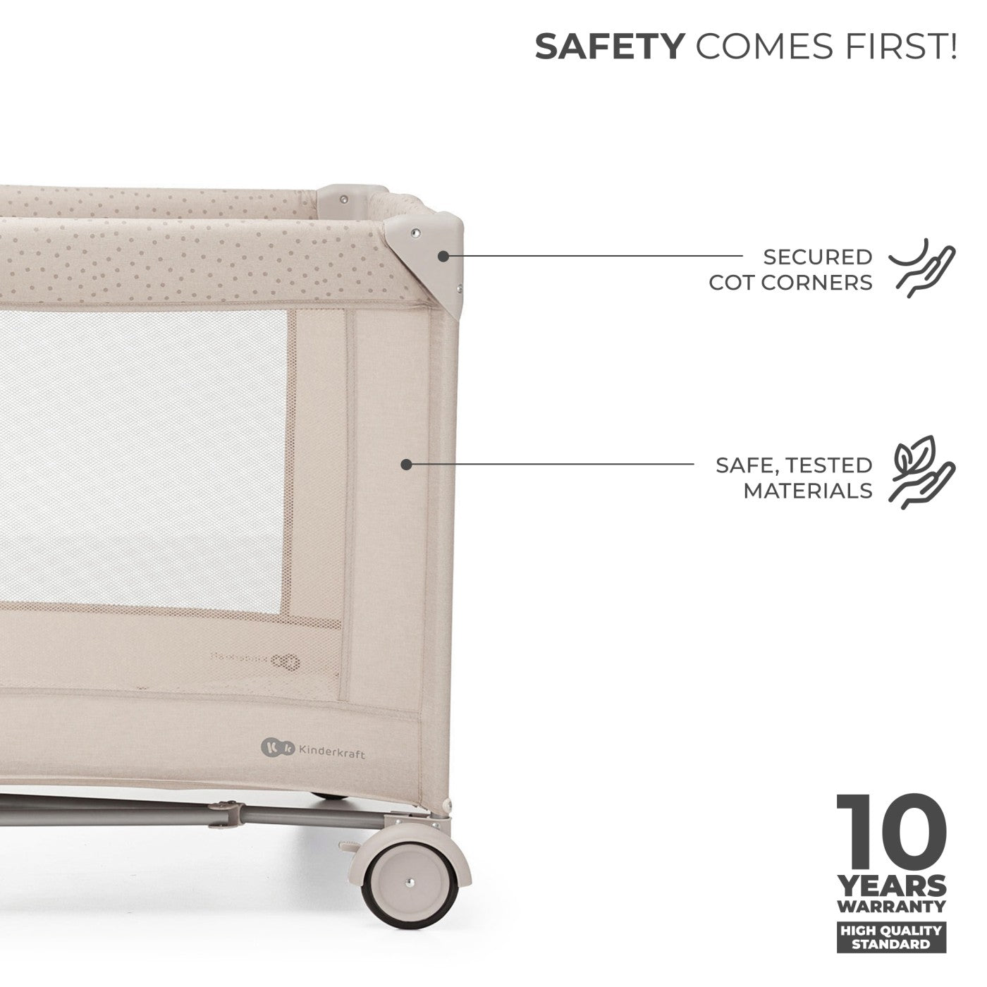 Patut travel Kinderkraft joy2, fara accesorii, beige - Publisol.ro