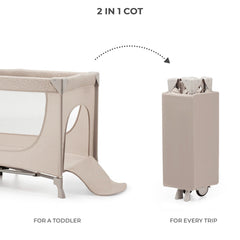 Patut travel Kinderkraft joy2, fara accesorii, beige - Publisol.ro