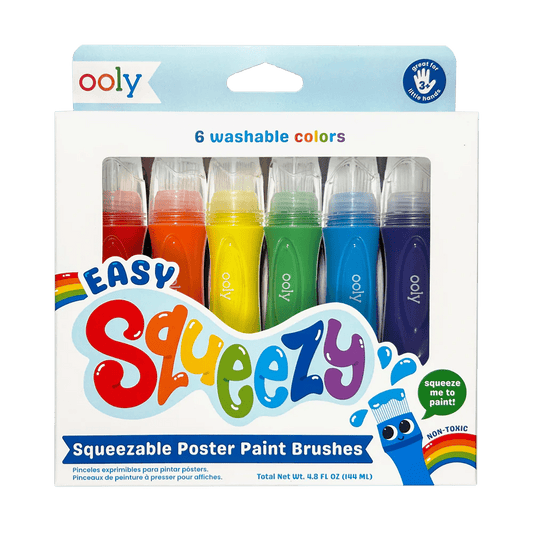 Pensule cu vopsea lichida Easy Squeezy - Set de 6 - Ooly - Publisol.ro