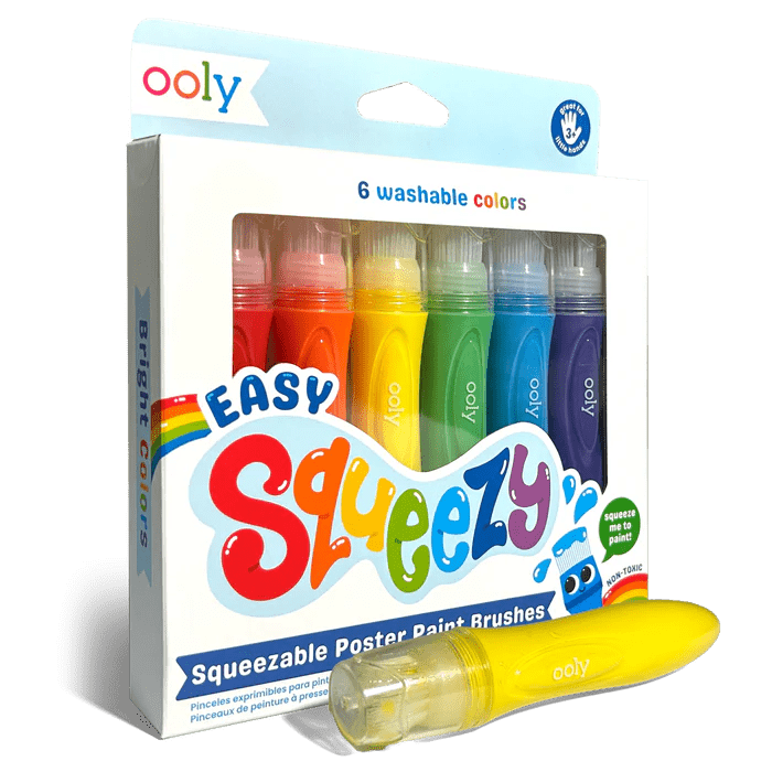 Pensule cu vopsea lichida Easy Squeezy - Set de 6 - Ooly - Publisol.ro
