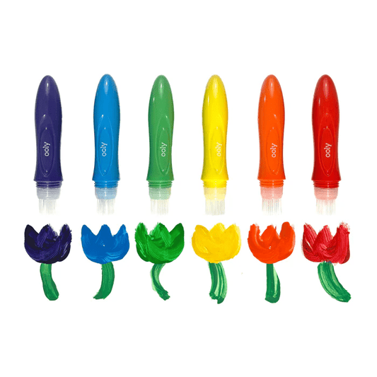 Pensule cu vopsea lichida Easy Squeezy - Set de 6 - Ooly - Publisol.ro