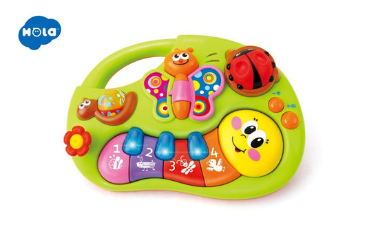 Pianina animalutelor vesele cu lumini si sunete, Jucarii Bebe - Publisol.ro