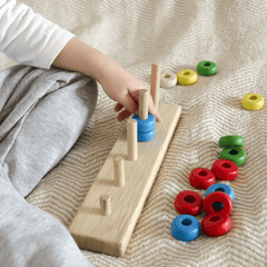 Piramida de numarare din lemn, 16 piese - Igroteco - Publisol.ro