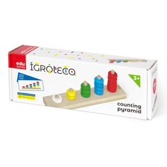 Piramida de numarare din lemn, 16 piese - Igroteco - Publisol.ro