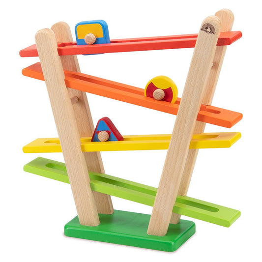 Pista de curse din lemn cu rotite, Wonderworld - Publisol.ro