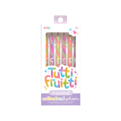 Pixuri cu gel colorate parfumate Tutti Fruitti - Set de 6 - Ooly