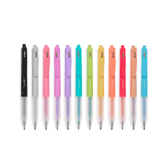 Pixuri retractabile cu gel si sclipici, Oh My Glitter!, set 12 culori - Ooly - Publisol.ro