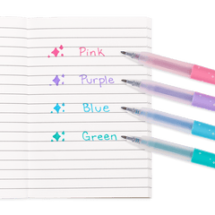 Pixuri retractabile cu gel si sclipici, Oh My Glitter!, set 4 culori - Ooly - Publisol.ro