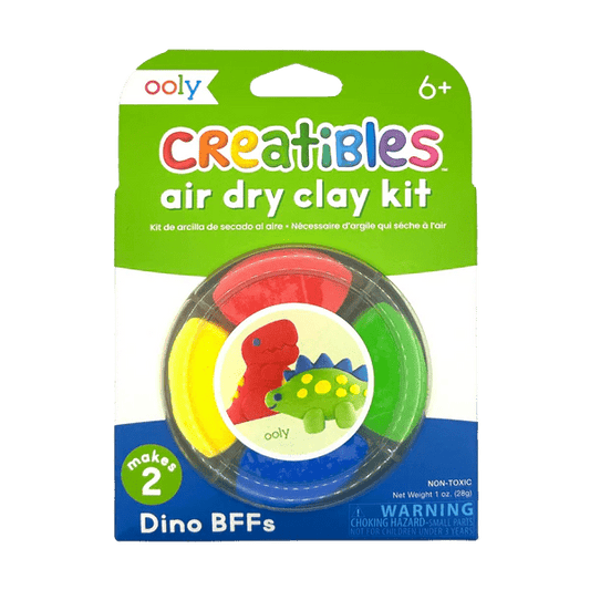 Plastilina cu uscare la aer - Dino, Creatibles, set DIY 4 culori - Ooly - Publisol.ro