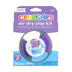 Plastilina cu uscare la aer - Ocean, Creatibles, set DIY 4 culori - Ooly - Publisol.ro