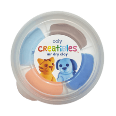 Plastilina cu uscare la aer - Pet, Creatibles, set DIY 4 culori - Ooly - Publisol.ro