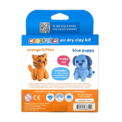 Plastilina cu uscare la aer - Pet, Creatibles, set DIY 4 culori - Ooly - Publisol.ro