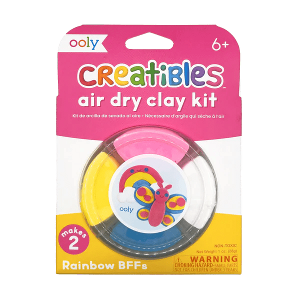 Plastilina cu uscare la aer - Rainbow, Creatibles, set DIY 4 culori - Ooly - Publisol.ro