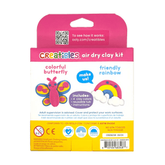 Plastilina cu uscare la aer - Rainbow, Creatibles, set DIY 4 culori - Ooly - Publisol.ro