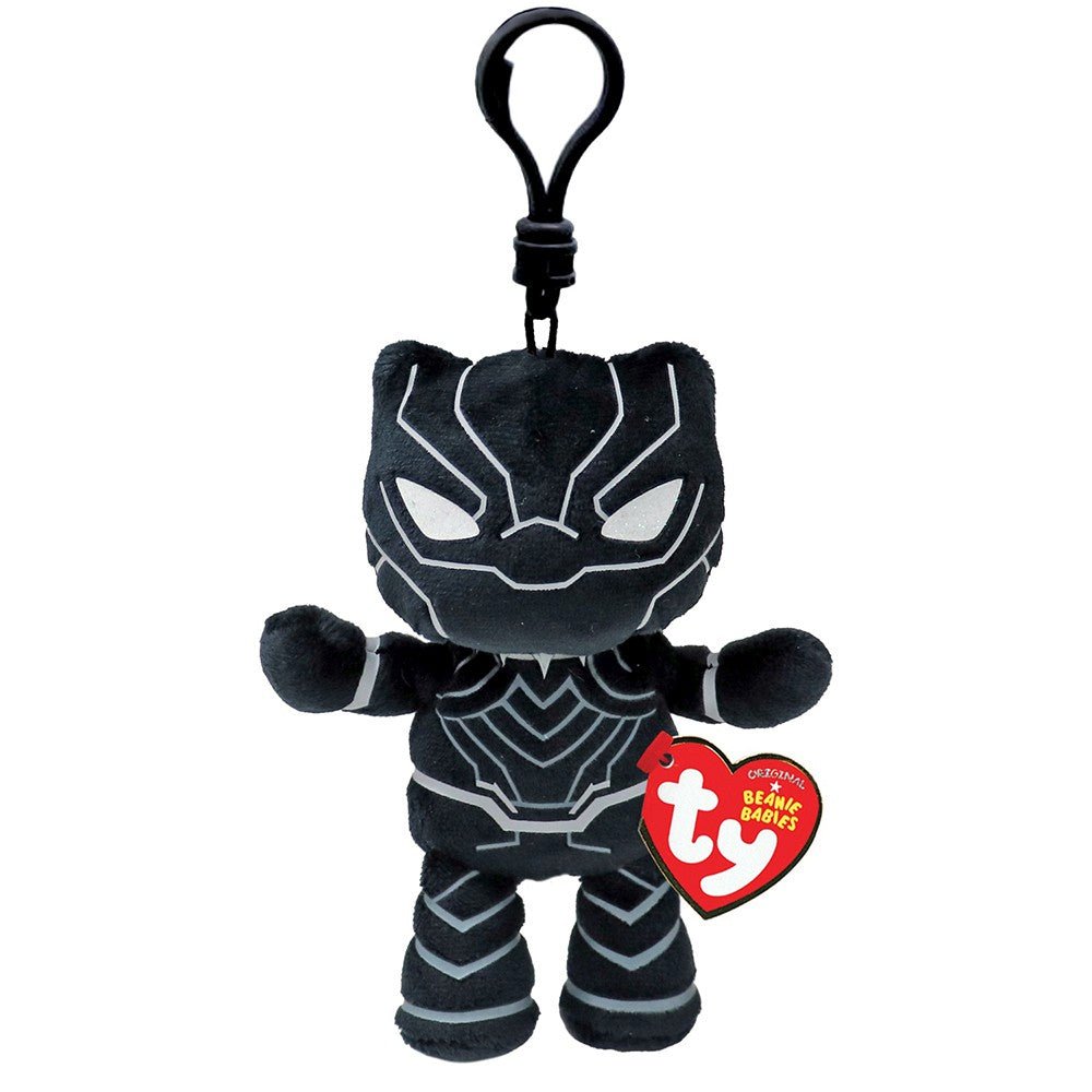 Plus breloc TY 8.5 cm beanie babies Marvel black panther - Publisol.ro
