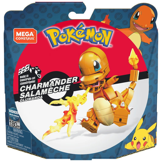 Pokemon mega construx set de constructie charmander salameche 180 piese, Mattel - Publisol.ro