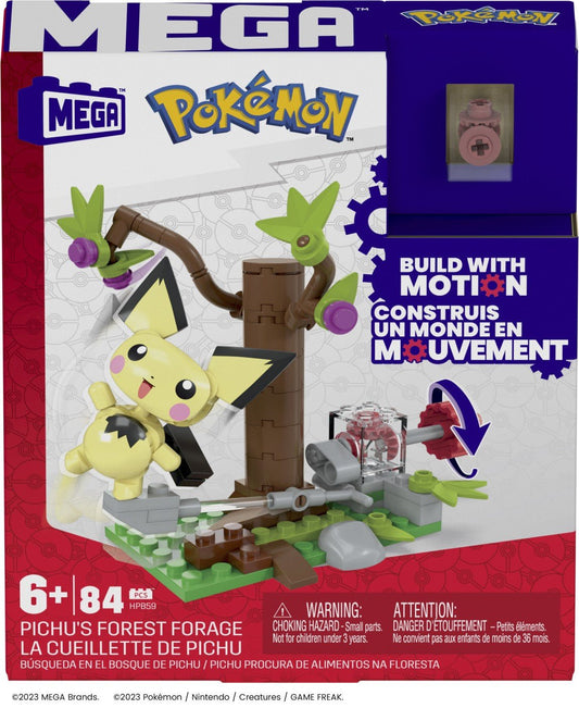 Pokemon mega set de constructie forajele forestiere ale lui pichu, Mattel - Publisol.ro