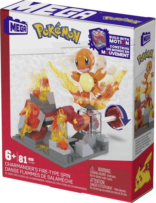 Pokemon mega set de constructie roata de foc a lui charmander, Mattel - Publisol.ro