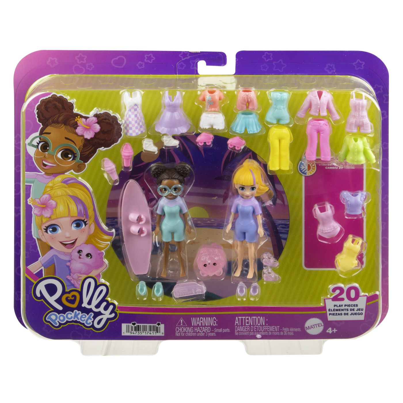 Polly pocket set 2 papusi si accesorii 20 piese - Publisol.ro