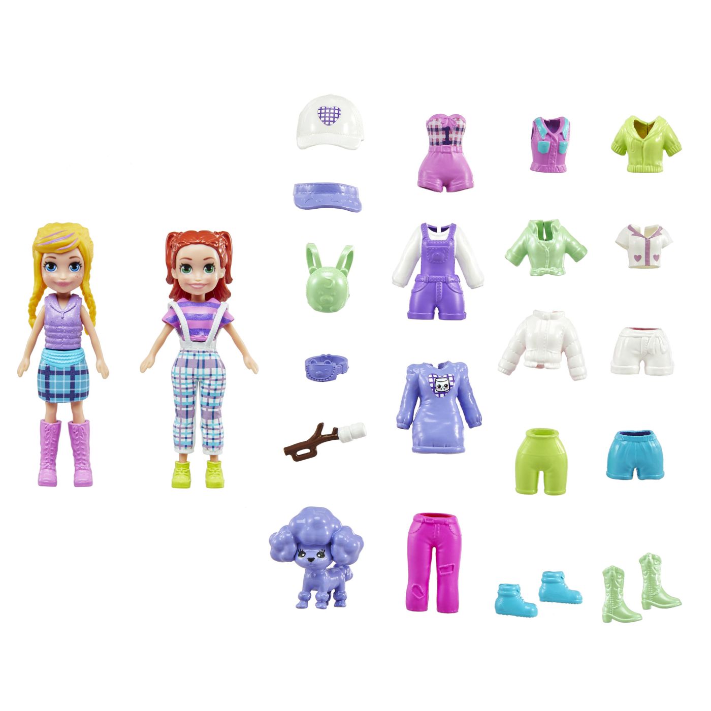 Polly pocket set 2 papusi si accesorii 27 piese - Publisol.ro