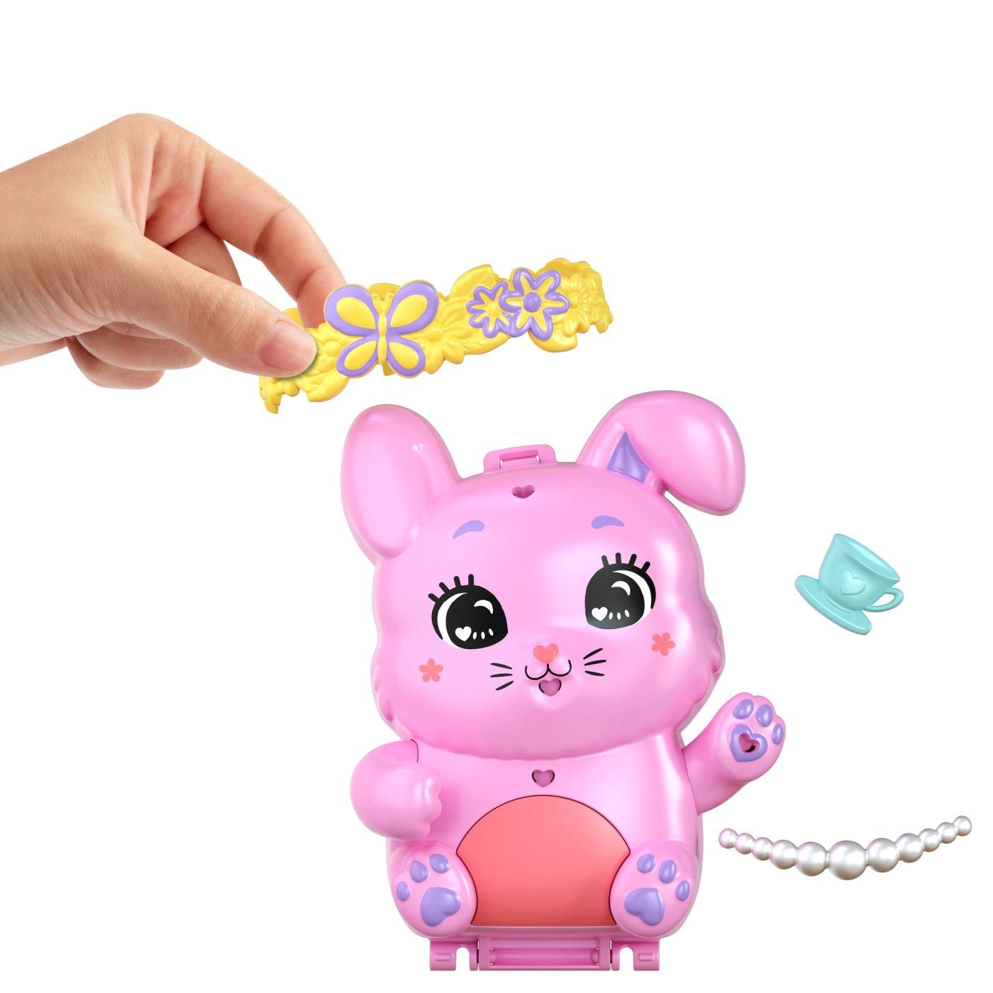 Polly pocket set gentuta animalut iepuras la petRCere cu accesorii - Publisol.ro