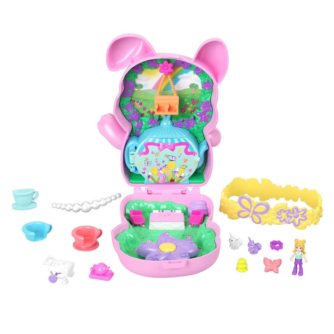 Polly pocket set gentuta animalut iepuras la petRCere cu accesorii - Publisol.ro