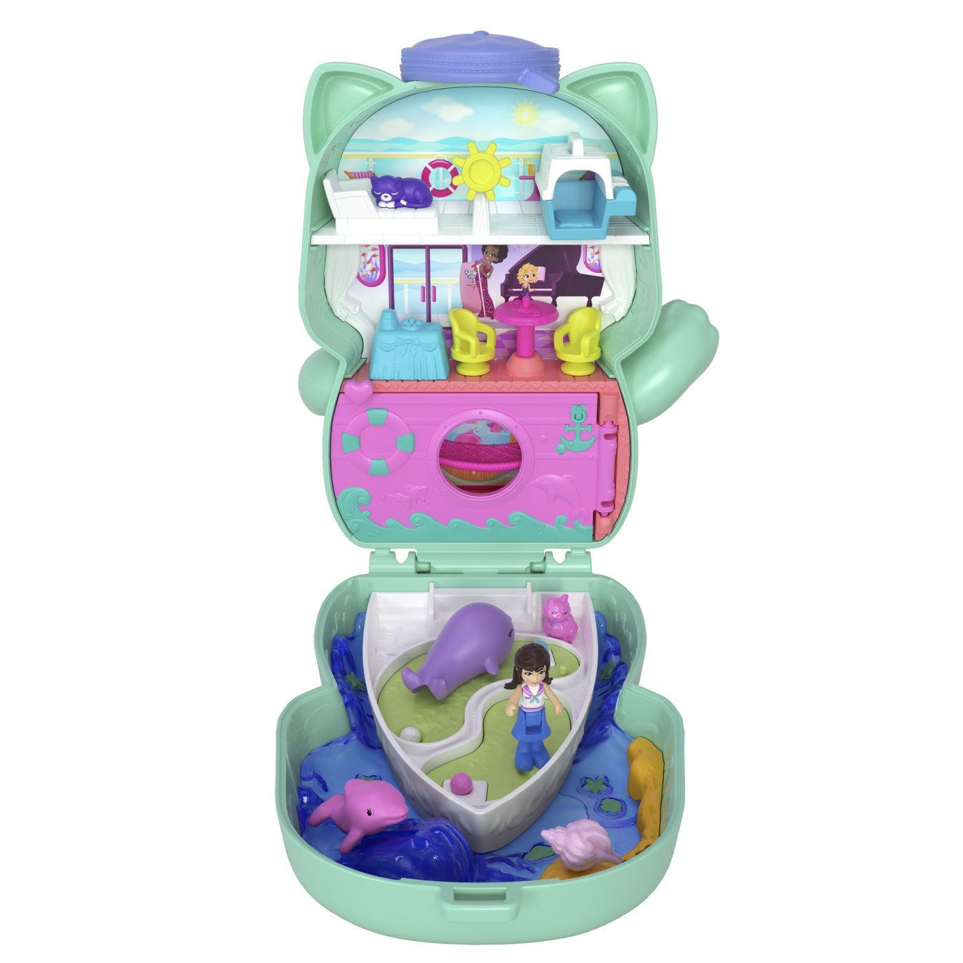 Polly pocket set gentuta animalut pisicuta marinar cu accesorii - Publisol.ro