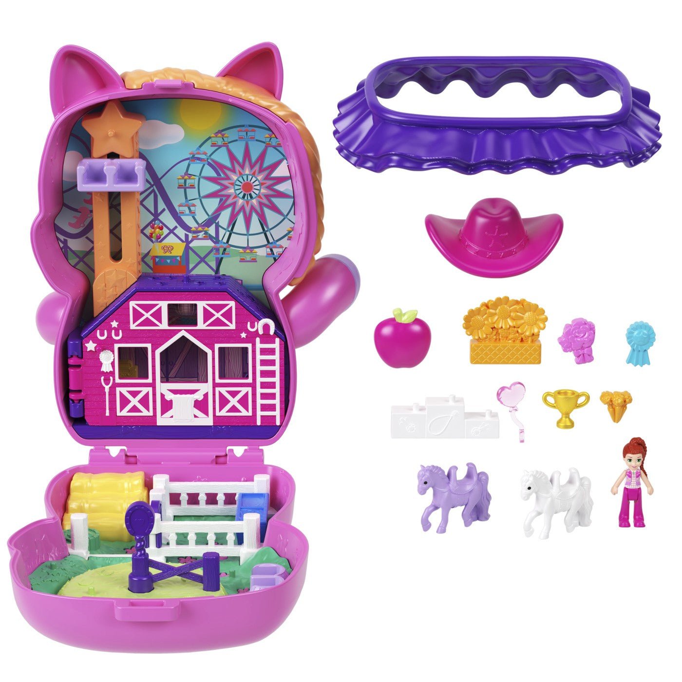 Polly pocket set gentuta animalut ponei la rodeo cu accesorii - Publisol.ro