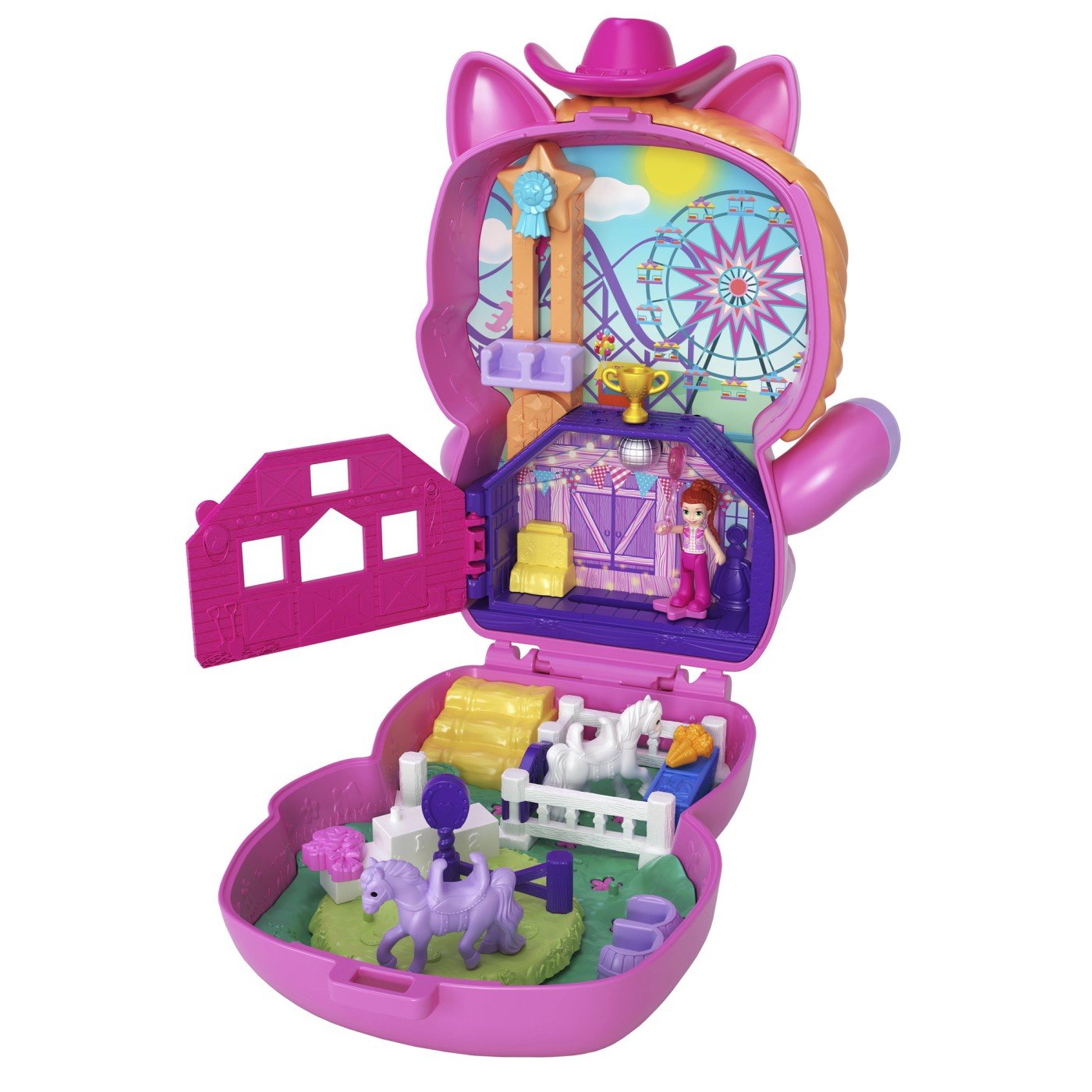 Polly pocket set gentuta animalut ponei la rodeo cu accesorii - Publisol.ro