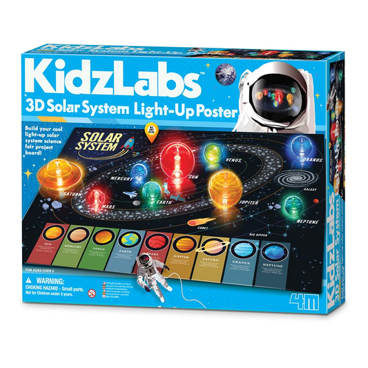 Poster Luminos 3D cu Sistemul Solar KidzLabs - 4M