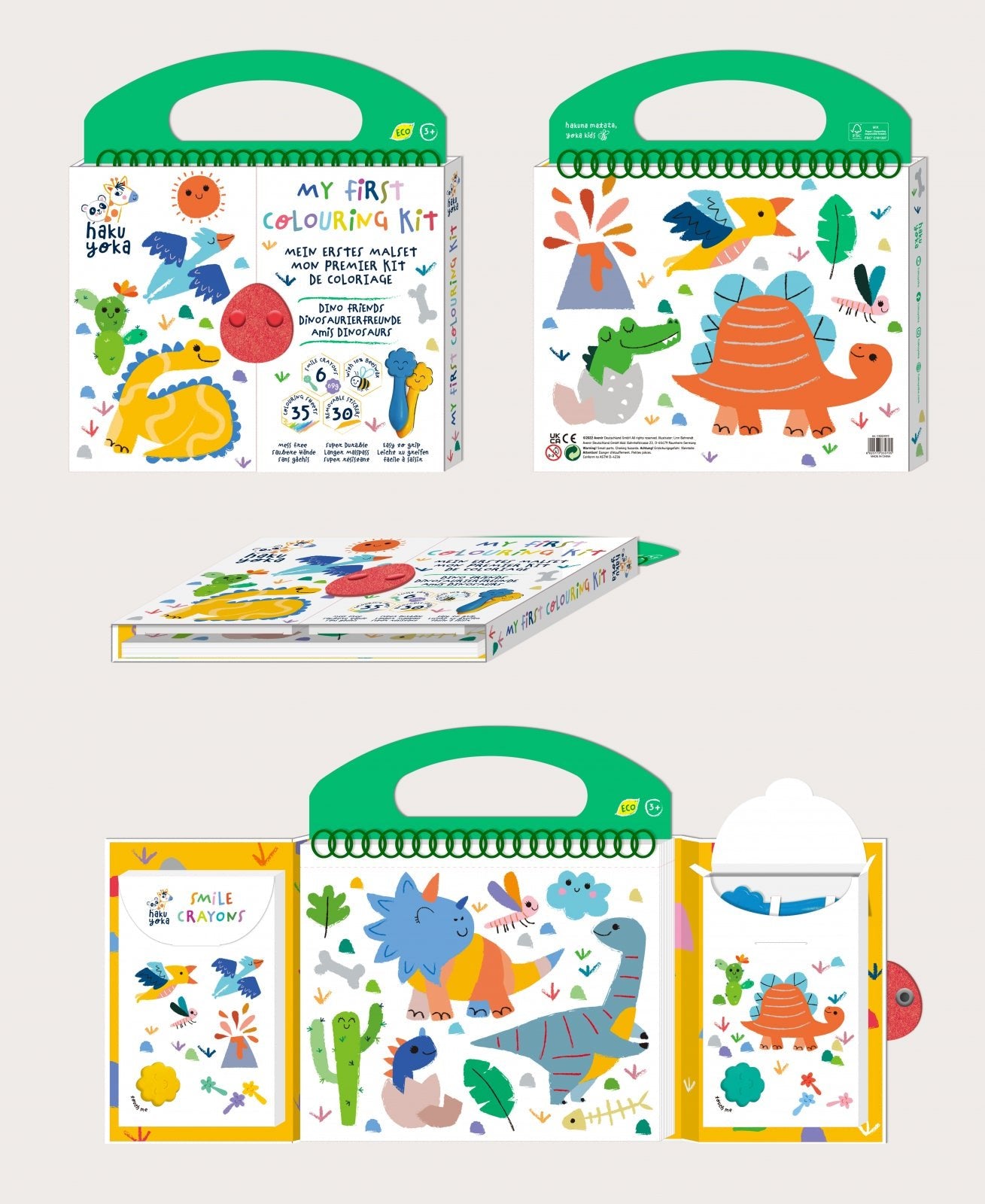 Primul meu kit de desenat - Prietenii Dinozauri, Haku Yoka, portabil - Avenir - Publisol.ro