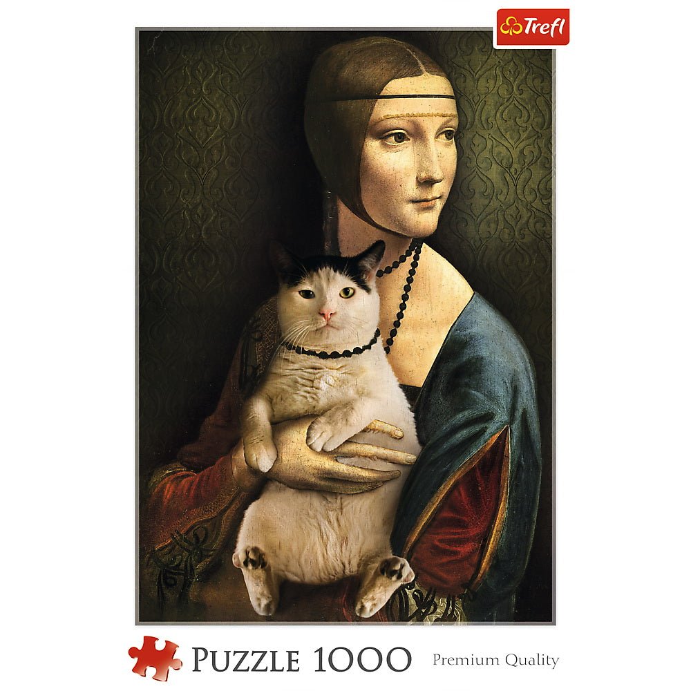Puzzle 1000 doamna cu pisica - Publisol.ro