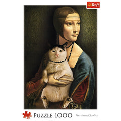 Puzzle 1000 doamna cu pisica - Publisol.ro