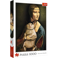 Puzzle 1000 doamna cu pisica - Publisol.ro