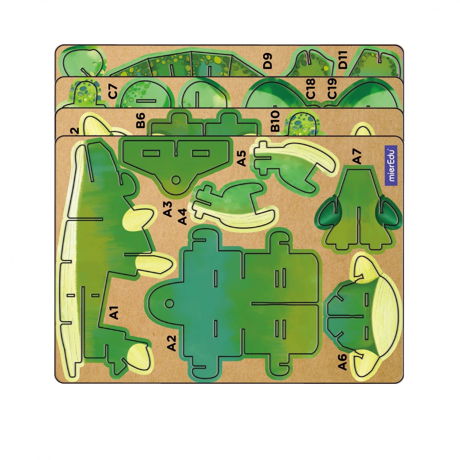 Puzzle 3D cu sunete - Ankylosaurus, Build n Sound - mierEdu - Publisol.ro