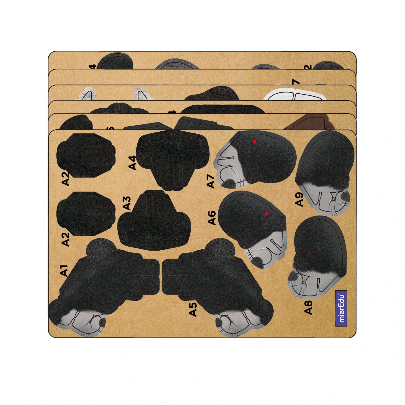 Puzzle 3D cu sunete - Gorila, Build n Sound - mierEdu - Publisol.ro