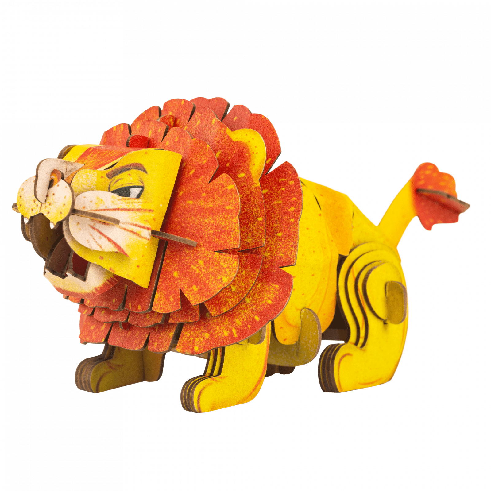 Puzzle 3D cu sunete - Leu, Build n Sound - mierEdu - Publisol.ro