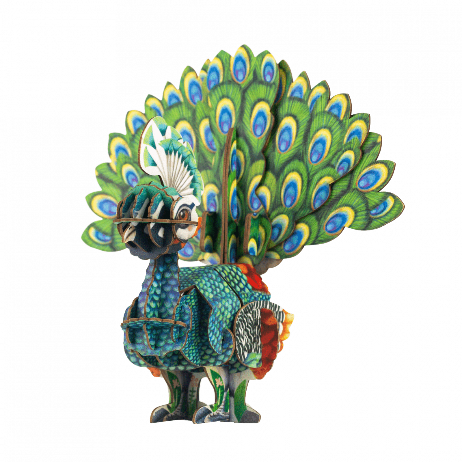 Puzzle 3D cu sunete - Paun, Build n Sound - mierEdu - Publisol.ro