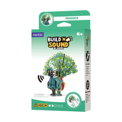Puzzle 3D cu sunete - Paun, Build n Sound - mierEdu - Publisol.ro