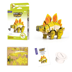 Puzzle 3D cu sunete - Stegosaurus, Build n Sound - mierEdu - Publisol.ro