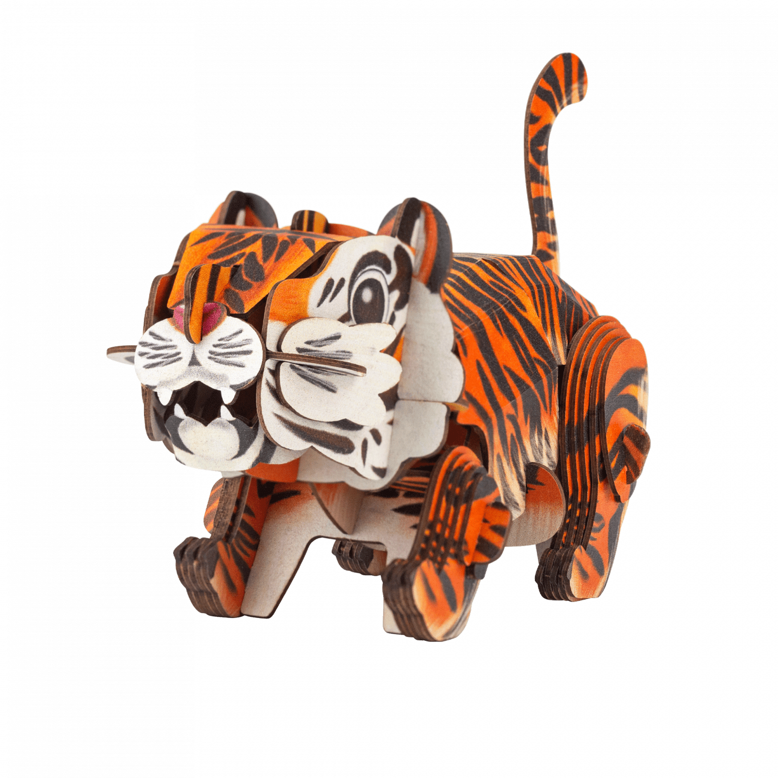 Puzzle 3D cu sunete - Tigru, Build n Sound - mierEdu - Publisol.ro